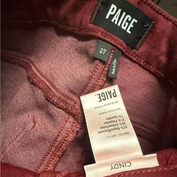 PAIGE Cindy Straight Pant-rose tea Olive - Picture 4 of 5
